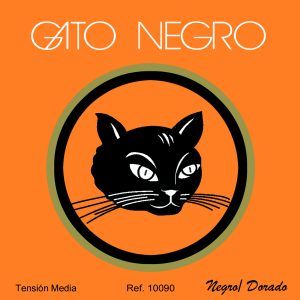 JUEGO CUERDAS GATO NEGRO NYL.NEGRO/DORADO ref.10090