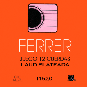 JUEGO 12 CUERDAS LAUD FERRER ACERO. ref. 11520