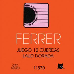 JUEGO 12 CUERDAS LAUD FERRER DORADO. ref. 11570